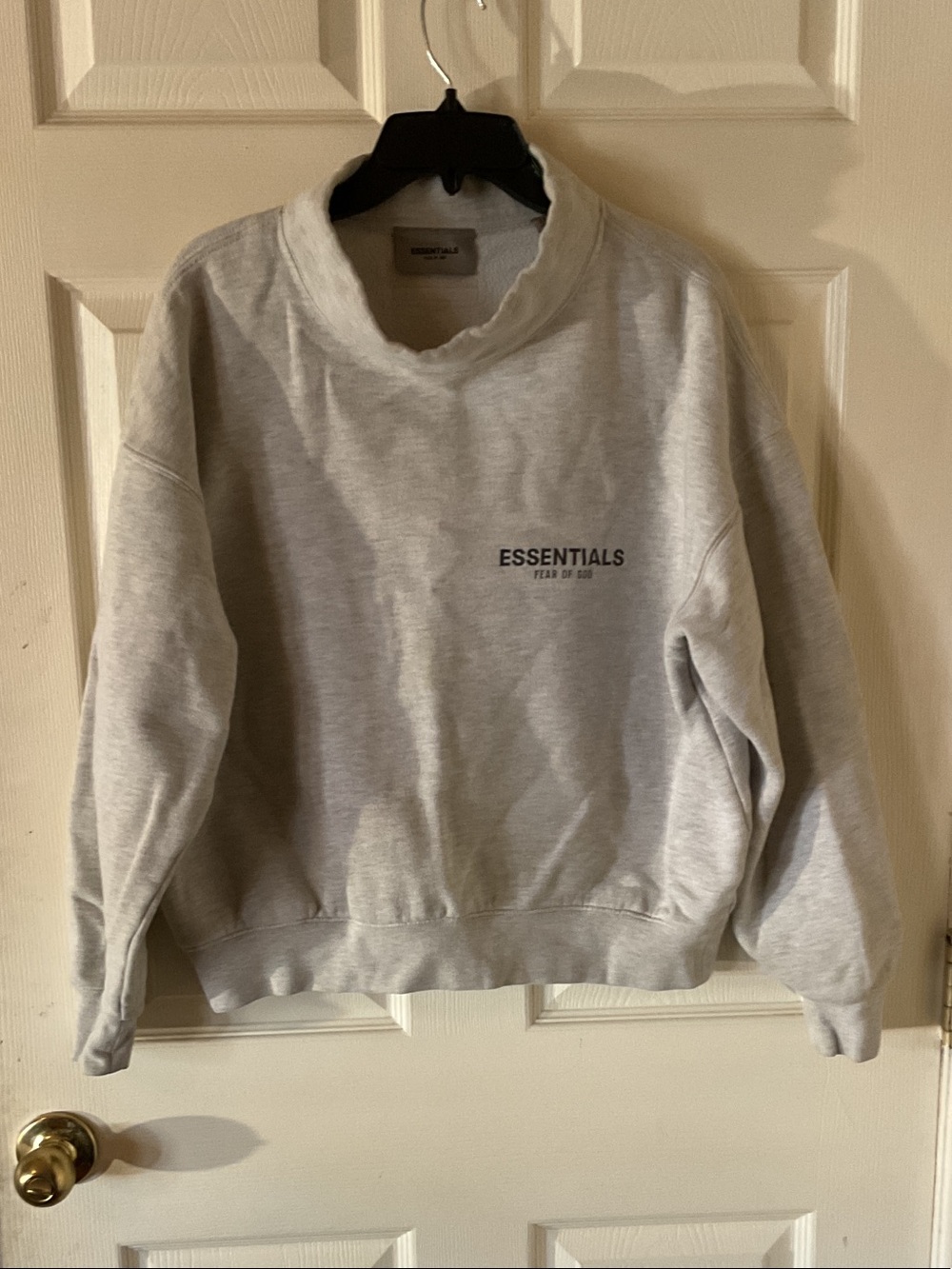ESSENTIALS Women’s Light Gray Cowlneck Sweatshirt size XS